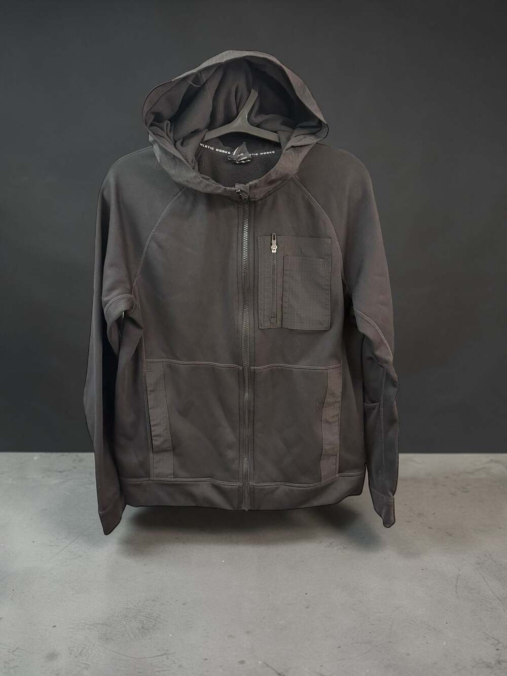 Athletic Works Boys‎ XL (14-16) Black Active Tech Fleece Full-Zip Jacket